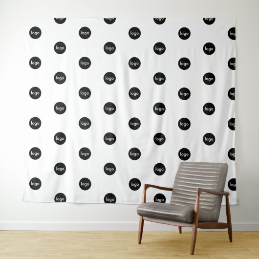 Erstellen Sie Ihr eigenes Firmenlogo Wandteppich (Beispiel (Horizontal))