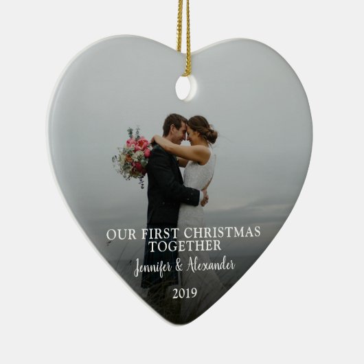Erstellen Sie Ihr eigenes First Christmas Together Keramik Ornament (Rechts)