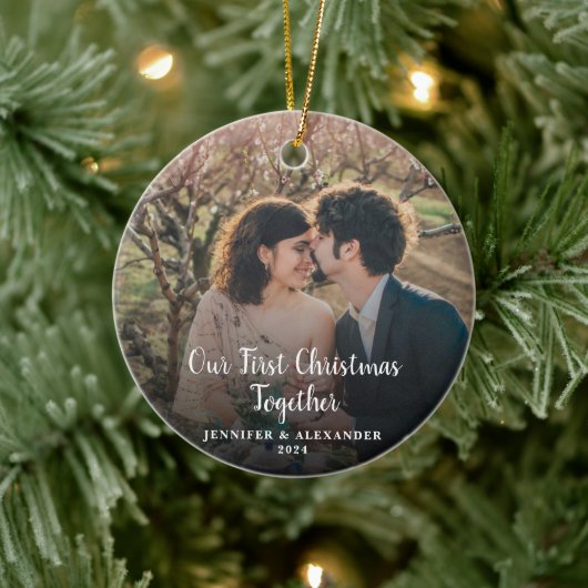 Erstellen Sie Ihr eigenes First Christmas Together Keramik Ornament (Baum)