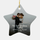 Erstellen Sie Ihr eigenes First Christmas Together Keramik Ornament (Vorne)