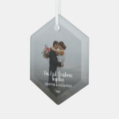 Erstellen Sie Ihr eigenes First Christmas Together Ornament Aus Glas (Vorderseite Links)