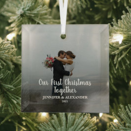 Erstellen Sie Ihr eigenes First Christmas Together Ornament Aus Glas