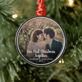 Erstellen Sie Ihr eigenes First Christmas Together Ornament Aus Metall