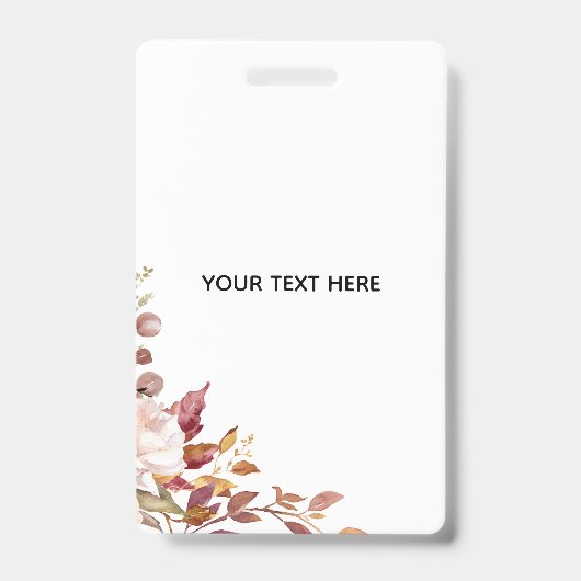 Erstellen Sie Ihr eigenes florales Abzeichen Ausweis (Vorderseite)