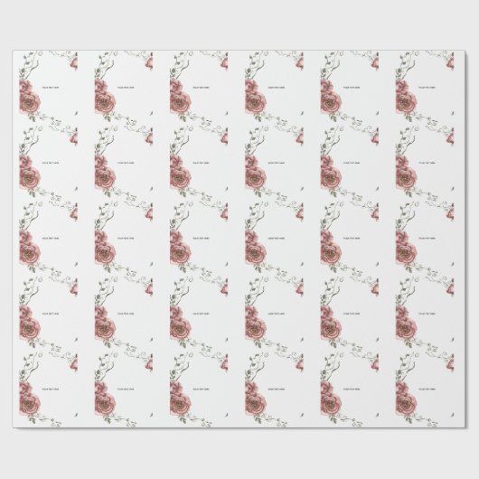 Erstellen Sie Ihr eigenes Florales  Geschenkpapier (Flach)