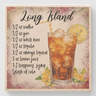 Erstellen Sie Ihr eigenes florales Long Island Coc Steinuntersetzer