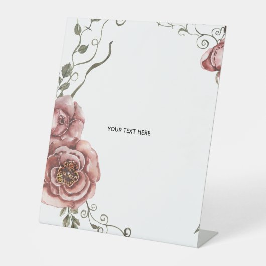 Erstellen Sie Ihr eigenes Florales Sockelschild (Vorderseite)