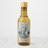 Erstellen Sie Ihr eigenes Foto Beige Verlobung Nam Weinetikett (Vorderseite)