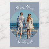 Erstellen Sie Ihr eigenes Foto Blue Verlobung Name Weinetikett