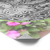 Erstellen Sie Ihr eigenes Foto Blumengarten Gemäld Poster (Ecke)