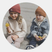 Erstellen Sie Ihr eigenes Foto Classic Runder Aufkleber (Vorderseite)