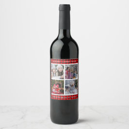 Erstellen Sie Ihr eigenes Foto Collage Christmas W Weinetikett