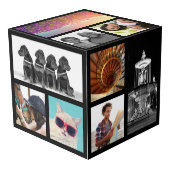 Erstellen Sie Ihr eigenes Foto Collage Foto Cube Würfel (Rückseite Schrägansicht)