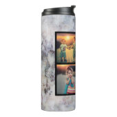 Erstellen Sie Ihr eigenes Foto Collage grau Marmor Thermosbecher (Nach links gedreht)