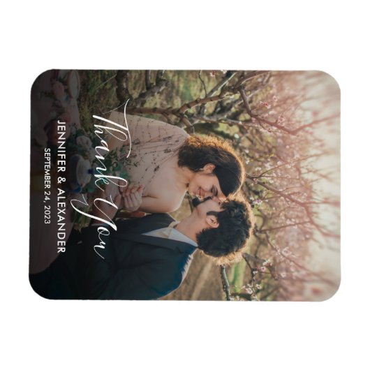 Erstellen Sie Ihr eigenes Foto Dankeschön für Hoch Magnet (Horizontal)