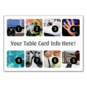 Erstellen Sie Ihr eigenes Foto Display 8 Bilder Tischnummer (Vorderseite)