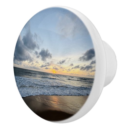 Erstellen Sie Ihr eigenes Foto Einfaches Sonnenauf Keramikknauf (Rechts)