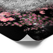 Erstellen Sie Ihr eigenes Foto Elegante Blumenstra Poster (Ecke)