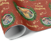 Erstellen Sie Ihr eigenes Foto Frohe Weihnachten m Geschenkpapier (Rolleneckpunkt)