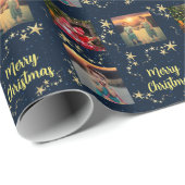 Erstellen Sie Ihr eigenes Foto Frohe Weihnachtssch Geschenkpapier (Rolleneckpunkt)