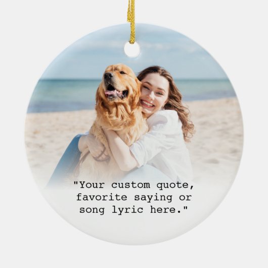 Erstellen Sie Ihr eigenes Foto für benutzerdefinie Keramik Ornament (Hinten)