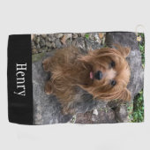 Erstellen Sie Ihr eigenes Foto für den Haustierspo Golfhandtuch (Horizontal)