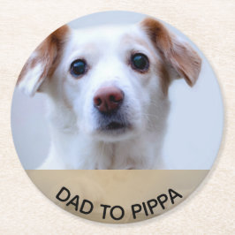 Erstellen Sie Ihr eigenes Foto für Haustiere Perso Runder Pappuntersetzer