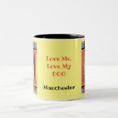 Erstellen Sie Ihr eigenes Foto für Hunde Katze Fun Zweifarbige Tasse (Mittel)