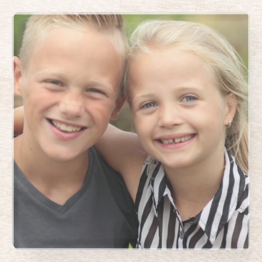 Erstellen Sie Ihr eigenes Foto Glasuntersetzer (Vorderseite)