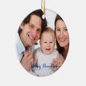 Erstellen Sie Ihr eigenes Foto Hanukkah Keramik Ornament (Rechts)