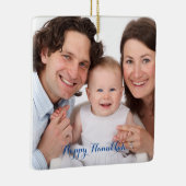 Erstellen Sie Ihr eigenes Foto Hanukkah Keramikornament (Rechts)