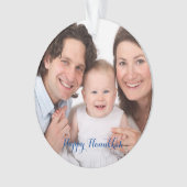 Erstellen Sie Ihr eigenes Foto Hanukkah Ornament (Vorderseite)