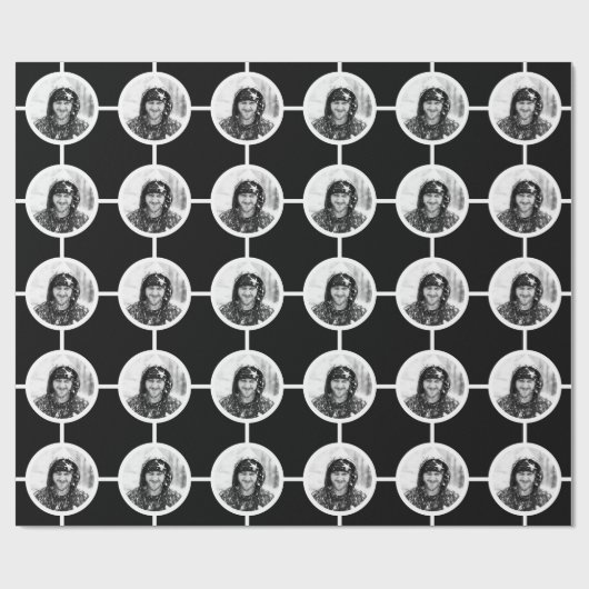 Erstellen Sie Ihr eigenes Foto Hochladen Polka Dot Geschenkpapier (Flach)