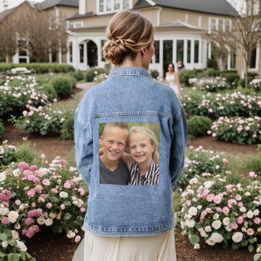 Erstellen Sie Ihr eigenes Foto Jeansjacke (Hochzeit Rückseite)