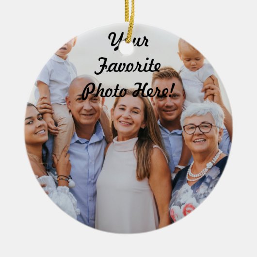 Erstellen Sie Ihr eigenes Foto Keramik Ornament (Vorne)
