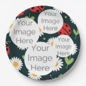 erstellen Sie Ihr eigenes Foto ladybug ladybird pa Pappteller (Vorderseite)