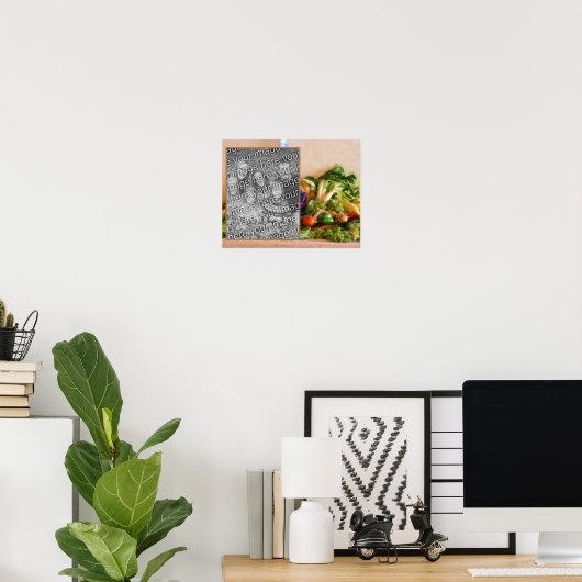 Erstellen Sie Ihr eigenes Foto Land Obst und Gemüs Poster (Heimbüro)