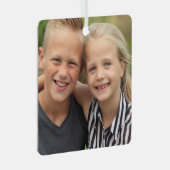 Erstellen Sie Ihr eigenes Foto Metal Square Orname Ornament Aus Metall (Vorderseite Rechts)