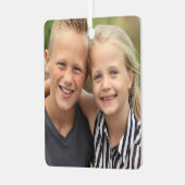 Erstellen Sie Ihr eigenes Foto Metal Square Orname Ornament Aus Metall (Vorderseite links)