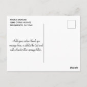 Erstellen Sie Ihr eigenes Foto mit Blumen. Vielen  Postkarte (Rückseite)