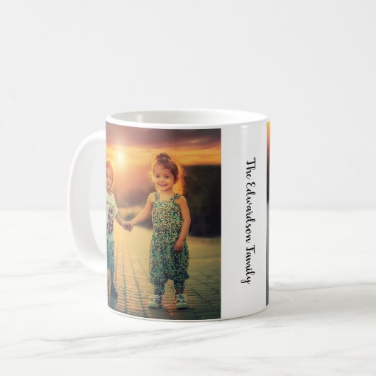 Erstellen Sie Ihr eigenes Foto mit Monogramm Kaffeetasse (Vorderseite Links)