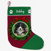 Erstellen Sie Ihr eigenes Foto mit Monogramm Weihn Kleiner Weihnachtsstrumpf (Vorderseite)