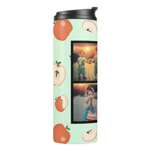 Erstellen Sie Ihr eigenes Foto mit Sommepäpfeln Thermosbecher (Nach links gedreht)
