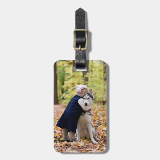 Erstellen Sie Ihr eigenes Foto Moderne Gepäckmarke Gepäckanhänger (Vorderseite vertikal)