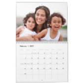 Erstellen Sie Ihr eigenes Foto - Modernes Script 2 Kalender (Feb 2027)
