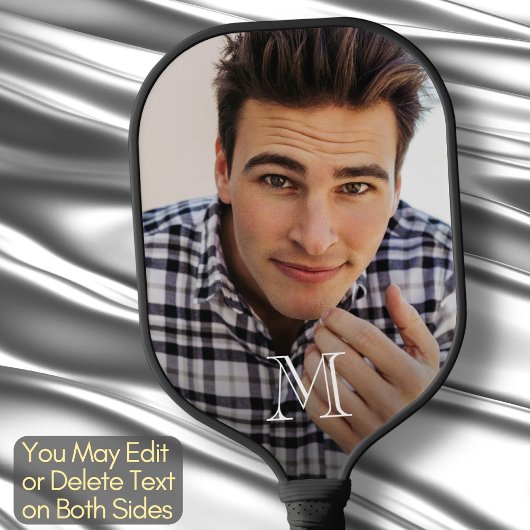 Erstellen Sie Ihr eigenes Foto Monogramm Minimalis Pickleball Schläger