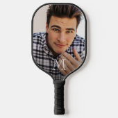 Erstellen Sie Ihr eigenes Foto Monogramm Minimalis Pickleball Schläger (Vorderseite)