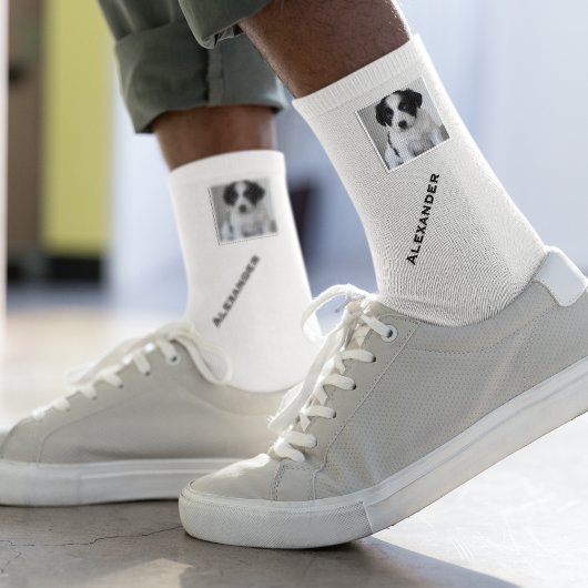 Erstellen Sie Ihr eigenes Foto-Monogramm Socken
