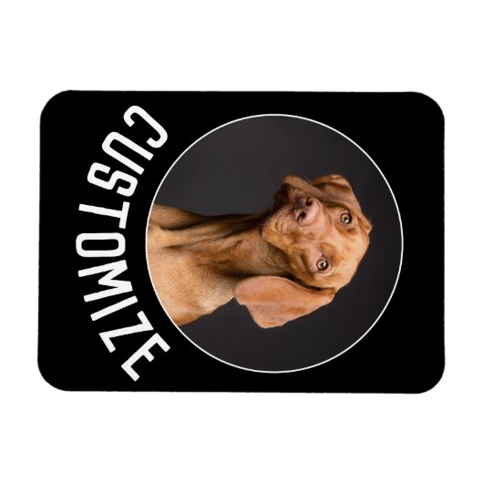 Erstellen Sie Ihr eigenes Foto oder Bild und Text Magnet (Horizontal)