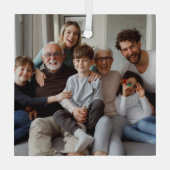 Erstellen Sie Ihr eigenes Foto Ornament Aus Glas (Rückseite)